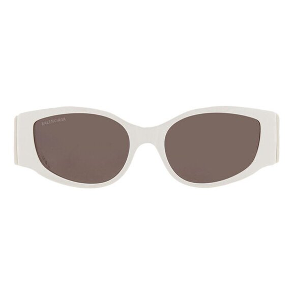 NEW BALENCIAGA BB0258S 003 OVERSIZED WOMEN WHITE SUNGLASSES BALENCIAGA - Picture 3 of 4